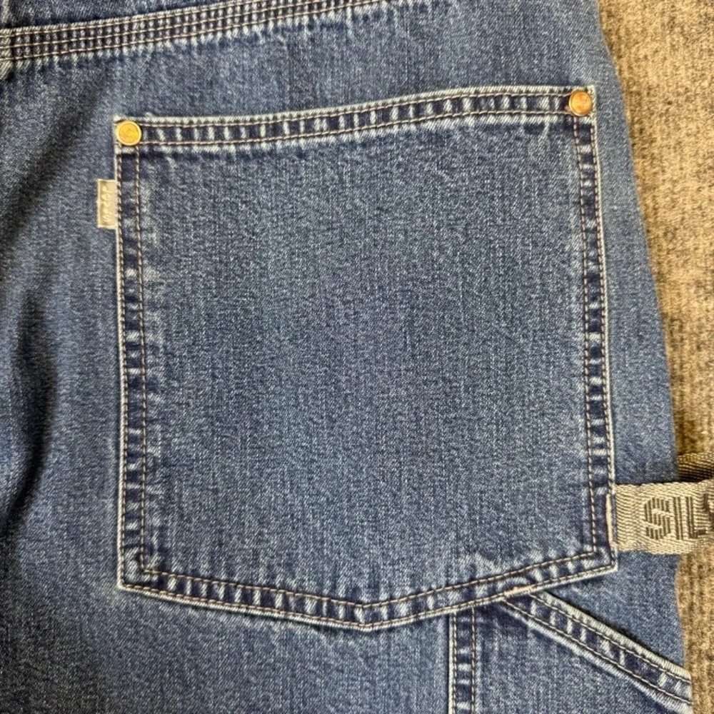 Levis SilverTab Carpenter Jeans Mens 33x32 Blue Denim Double Knee Loose Fit Work